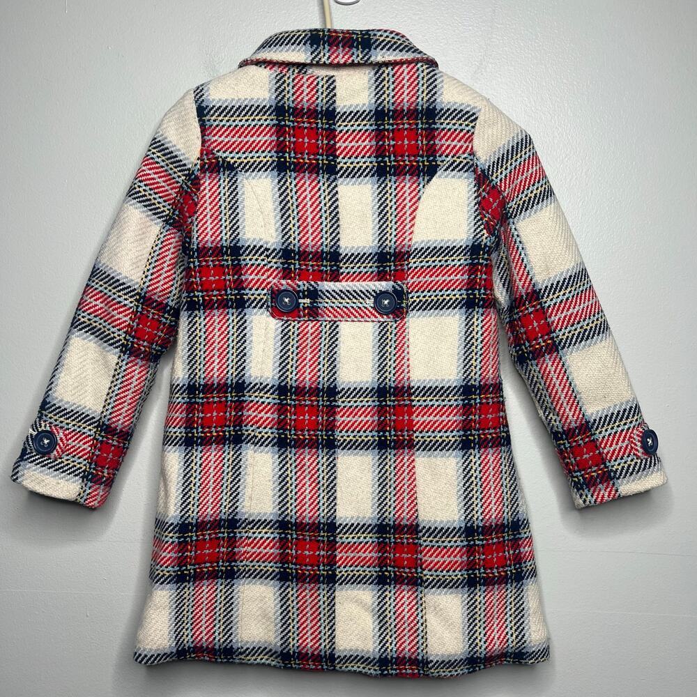 Mini Boden Plaid Kids Coat - Girls 6-7 - Picture 7 of 14